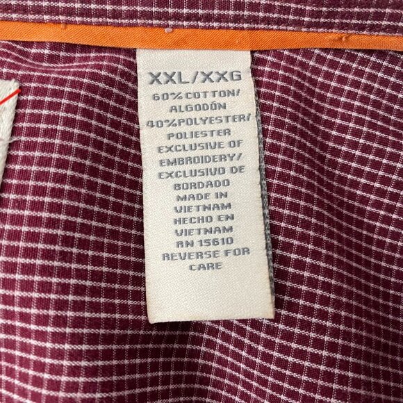 Dockers Men's Shirt XXL Classic Fit Long Sleeve Checkered Cotton & Polyester - Picture 6 of 9